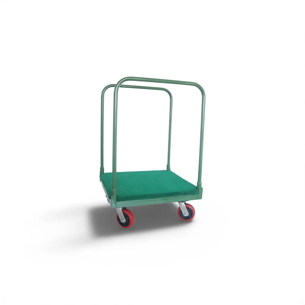 Green Panel Cart w/ 2 Removable Bars